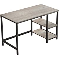 VASAGLE Escritorio- Mesa de Ordenador- con 2 Niveles de Estante a la Izquierda o a la Derecha- para Oficina- Dormitorio…